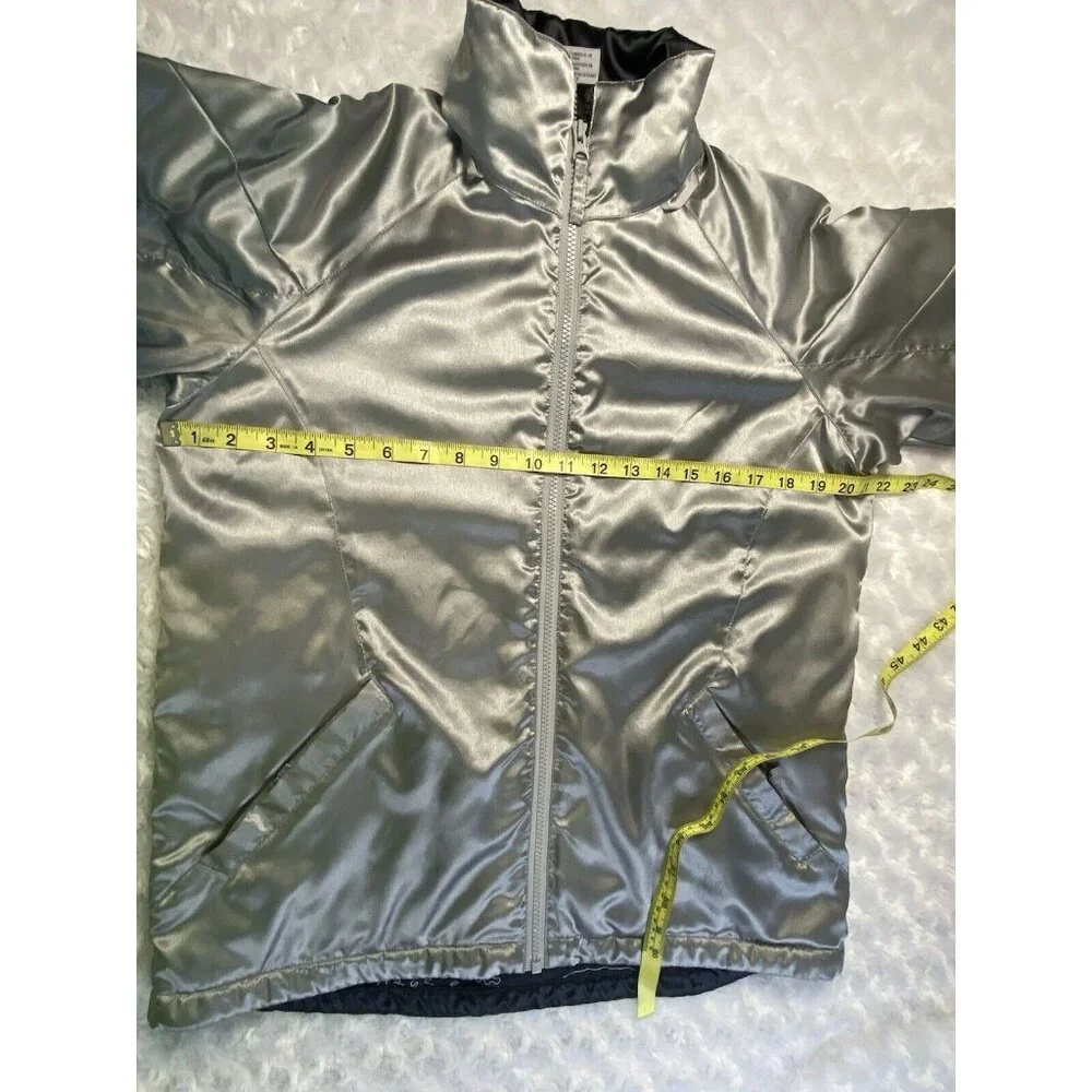 Columbia Convert Boardwear Jacket Women Large Gray Silver Zip Pockets Drawstring - Picture 4 of 15